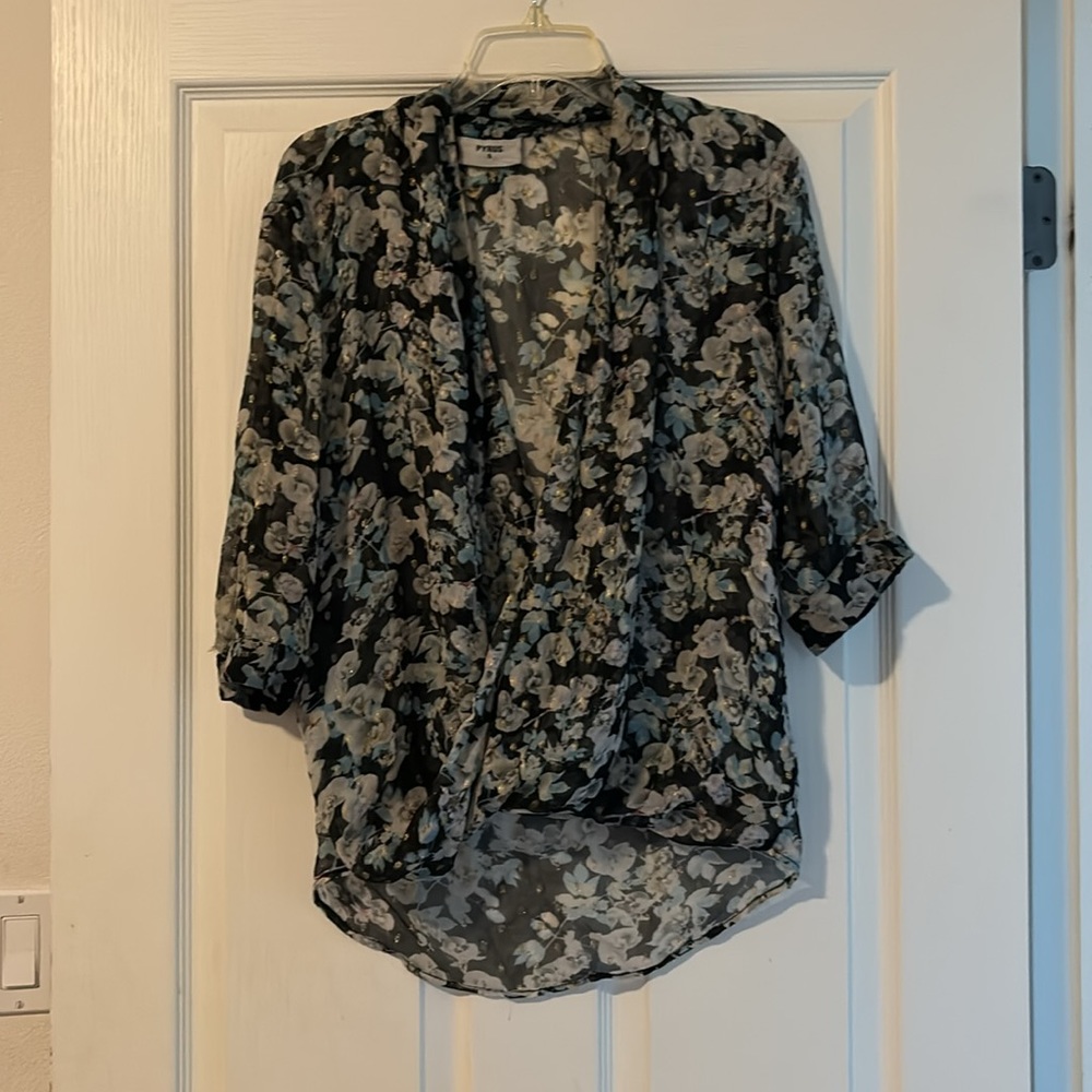 Anthropologie Pyrus London Faux Wrap Blouse Sz S